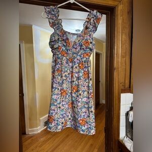 Floral Ruffled Casual Dress